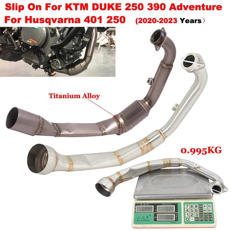 รถจักรยานยนต์ท่อไอเสียด้านหน้ากลางท่อหนี Moto แบบสวมสำหรับ KTM DUKE 250 390 RC390 KTM250 KTM390 ผจญภ