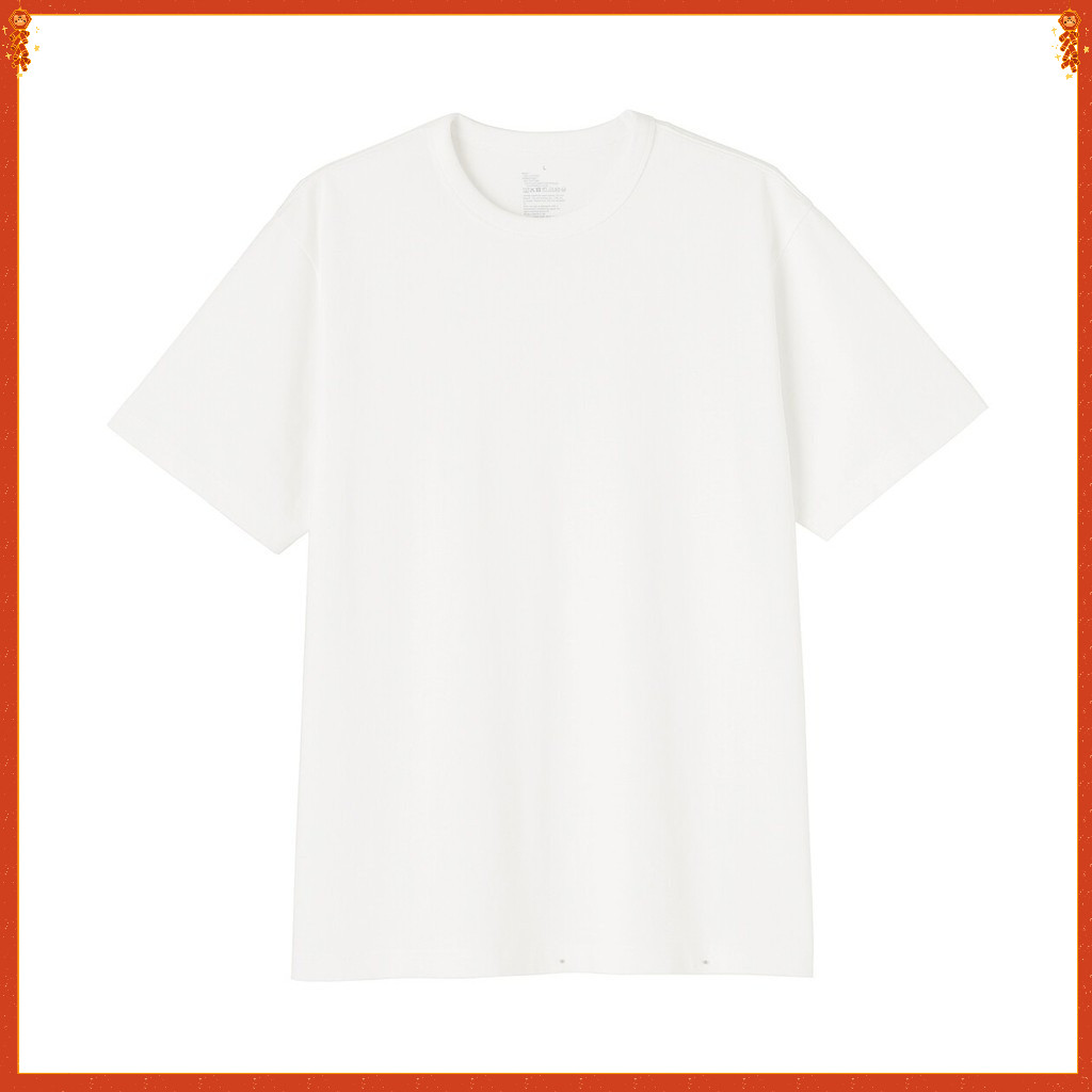 MUJI เสื้อยืดคอกลมผ้ามีน้ำหนักแขนสั้น ผู้ชาย – MUJI Washed Heavy Weight Short Sleeve T-Shirt ราคา ถูกที่สุด ดีลบีเคเค แกลเลอรีภาพที่ 2