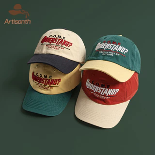 ส่งเร็ว💥หมวกเบสบอลบล็อคสีปัก สีตัดกัน สไตล์อเมริกันย้อนยุคแฟชั่น คุณภาพสู ผ้าฝ้าย 100% ใช้ได้ทั้งชายและหญิง.COD
