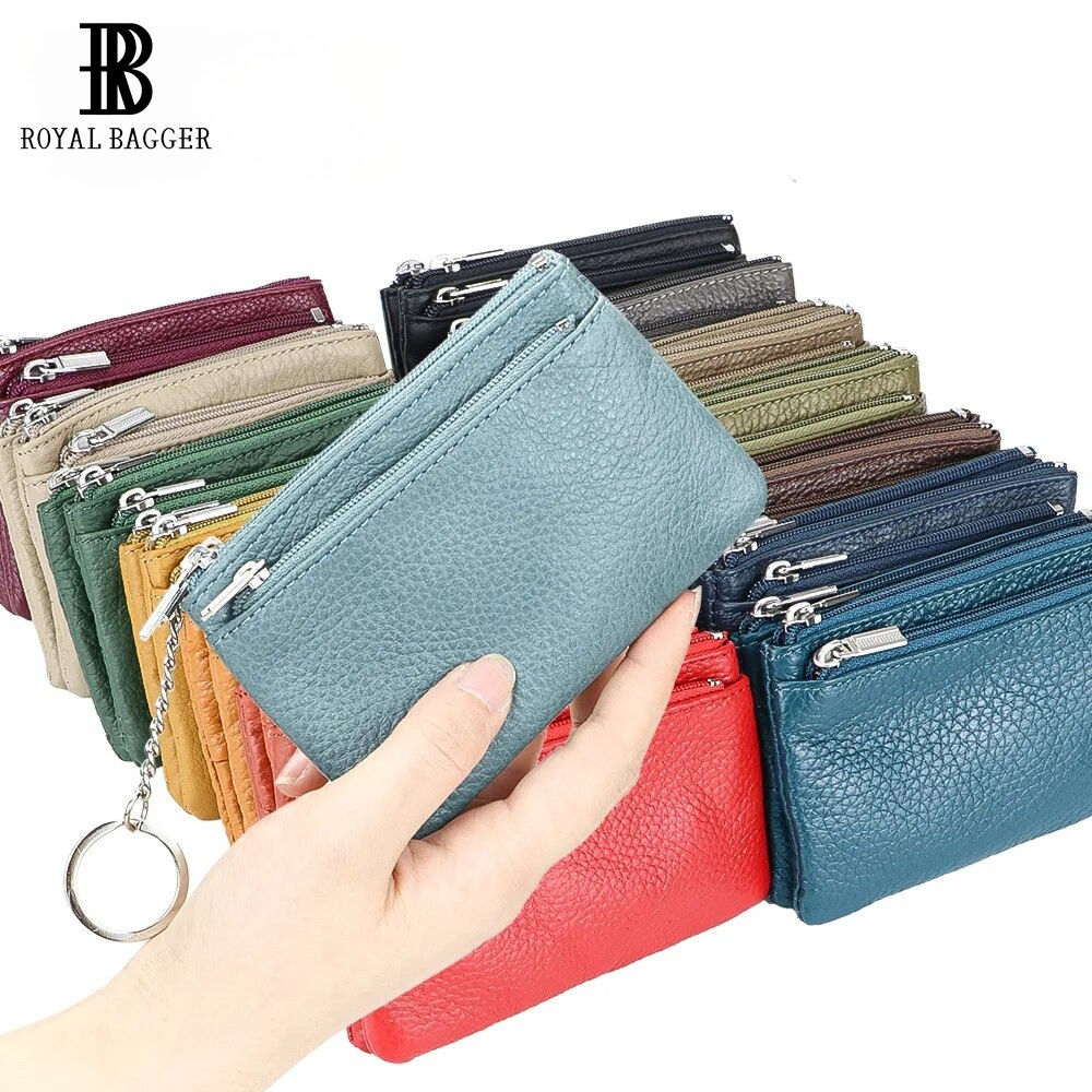 Royal Bagger กระเป๋าเหรียญหนังจิ๋ว พร้อมคล้องกุญแจ ใส่เหรียญและกุญแจได้ สำหรับผู้หญิง 1692