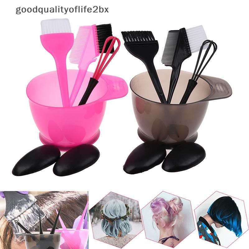 [ใหม่] 5 ชิ้น/เซ็ตแปรงอุ่นผมและชุดชามชุดย้อมฟอกสี Beautyb [TH]