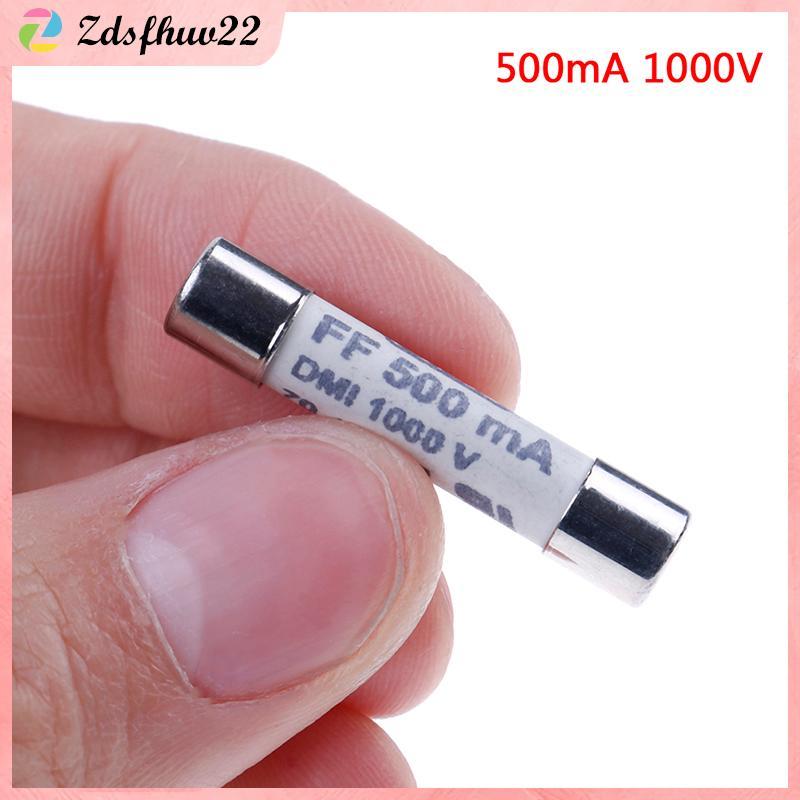 [ZFV] 1 ชิ้น FF 0.5A 500mA 1000V dmi ฟิวส์สําหรับมัลติมิเตอร์ F15B F17B F18B 6.3x32 มม.TH
