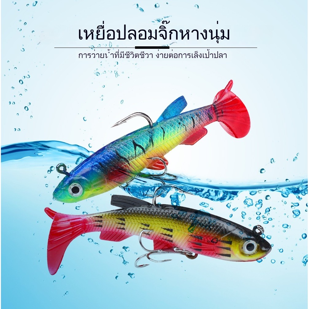 เหยื่อลูเรีย 7.5 ซม. 13.5 ก. รุ่นใหม่ล่าสุด เนื้อวัสดุแข็งแรงทนทานสำหรับปลากะพง-ปลาตะเพียน ดีไซน์พิเศษพร้อมระบบตะขอ