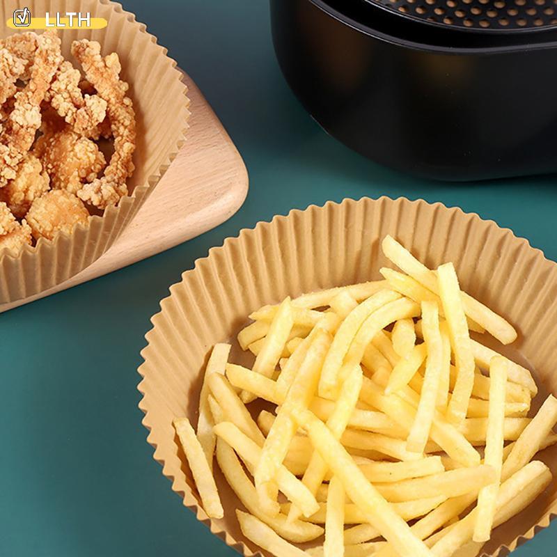 LLTH 50pcs Air Fryer กระดาษทิ้ง Non-Sti Airfryer กระดาษรองอบรอบ Air-Fryer กระดาษ Liners กระดาษอุปกรณ์ครัวร้อน ราคา ถูกที่สุด ดีลบีเคเค แกลเลอรีภาพที่ 5