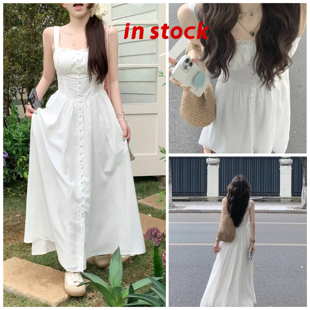 [Grojoy] ชุดสตรีเอวแคบSlimmer สไตล์ฝรั่งเศสสีขาบรัดรูป GRL878