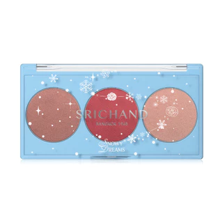 Srichand Snowy Dreams Cheek Palette 9g #03 Crimson Chill ศรีจันทร์ พาเลทบลัชออน.