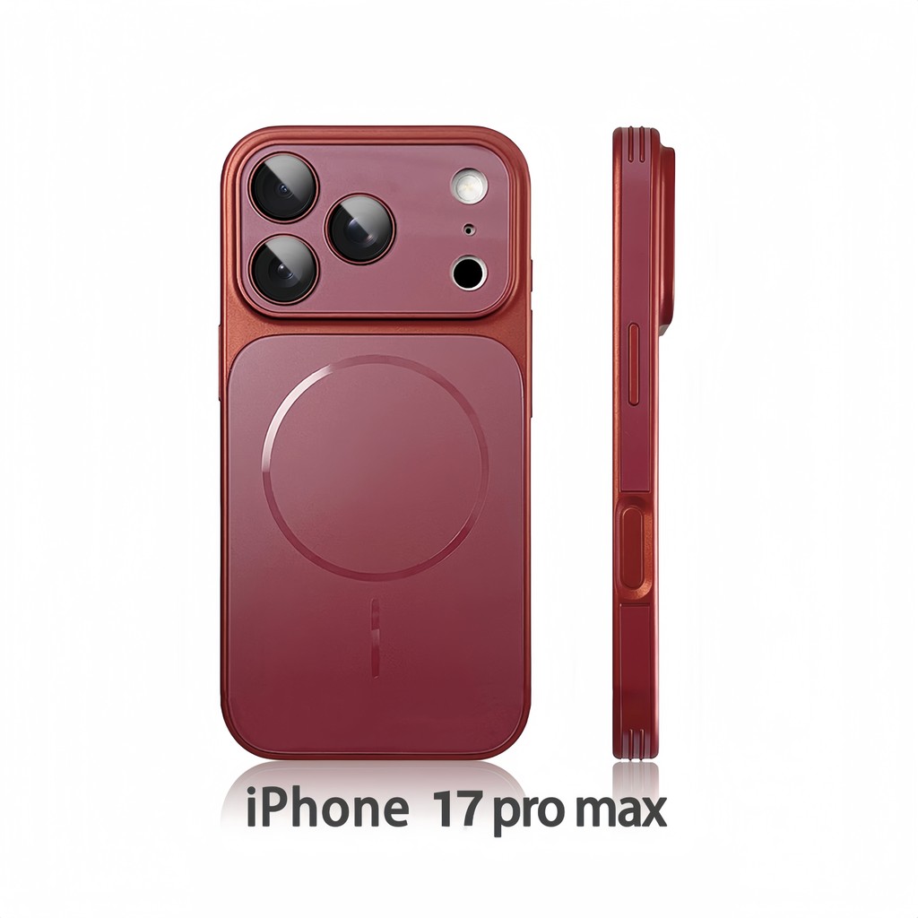 เลนส์ซิลิโคนปกป้องเคสแม่เหล็กฝ้าสําหรับ ไอโฟน 17 16 15 14 13 มือโปร สูงสุด ปุ่ม AI กันกระแทกฝาครอบกันชน