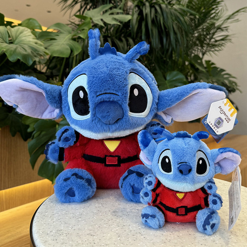 Disney ของแท้ Stitch Combat Form ตุ๊กตาของเล่นตุ๊กตาจี้พวงกุญแจตุ๊กตา Stitch จี้