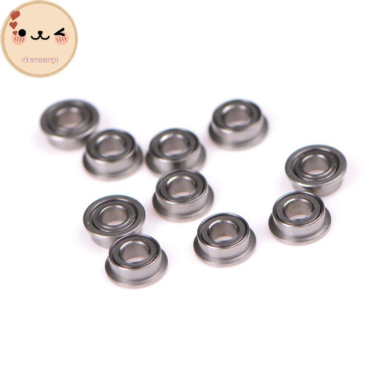 Chee 10PCS MF63zz Mini Metal Double Shielded Flange Ball Bearings (3mmX6mmX2.5mm) EN