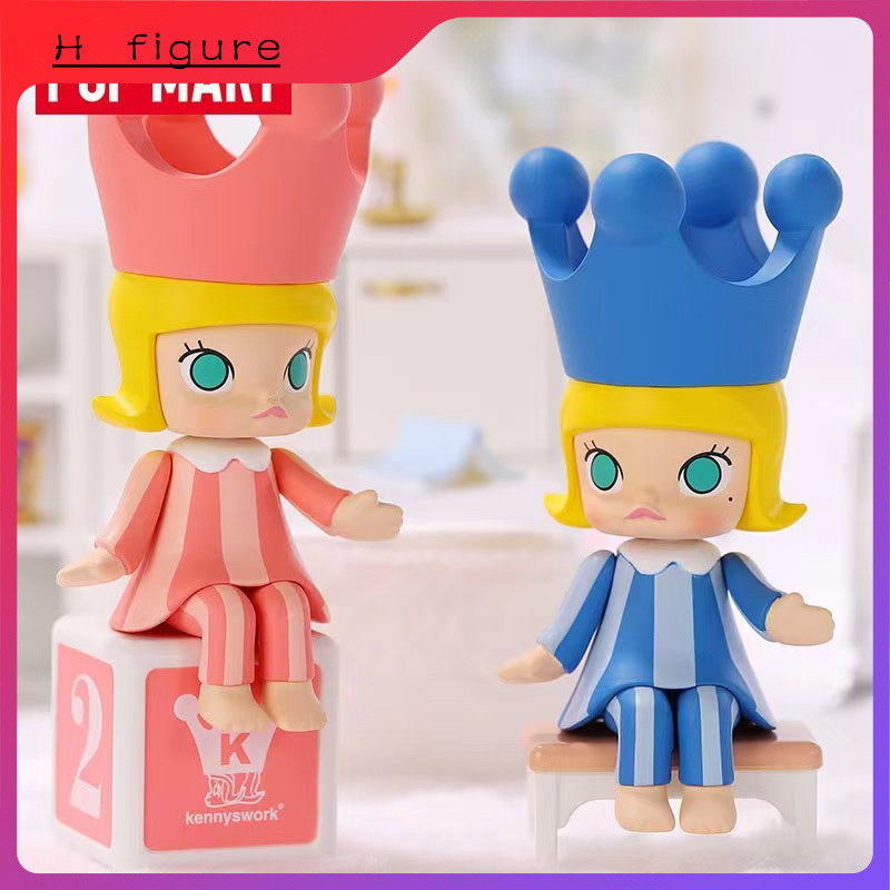 ของแท้ POPMART POPMART MOLLY Happy Train Party Series รูปของขวัญเล่นอินเทรนด์