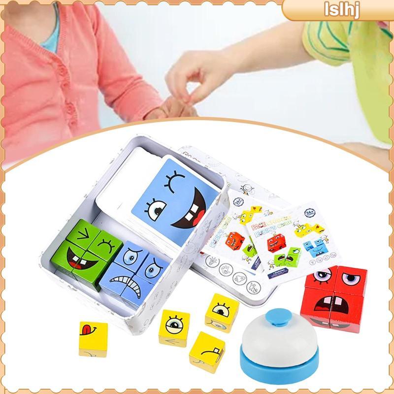 [Lslhj] Face Changing Cube Face เปลี่ยนก้อนไม้สําหรับเด็กและผู้ใหญ่ Cube Building Blocks เกมสําหรับช