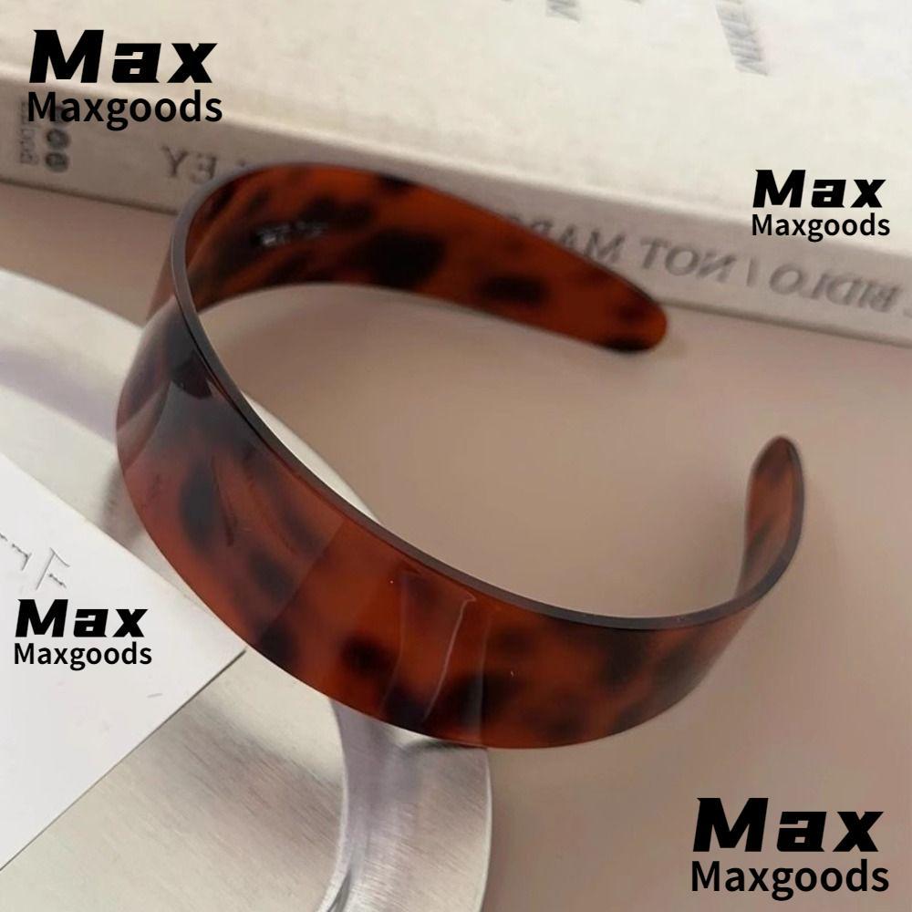 MAXG Hairband, Acetate Leopard Headband, Retro Headwear Headdress อุปกรณ์เสริมผมผม Hoop ผู้หญิง