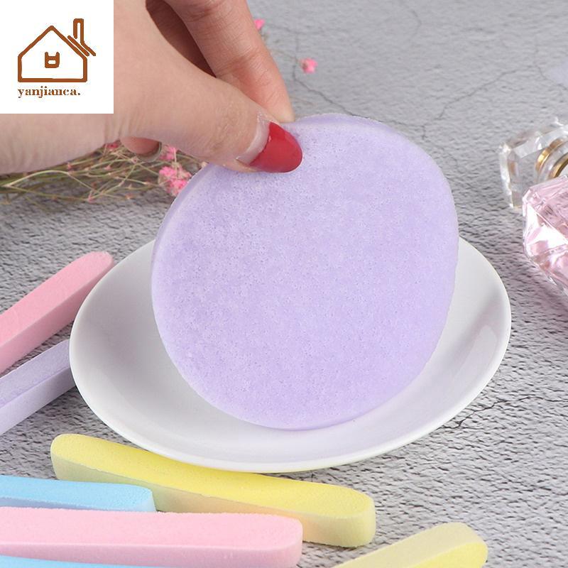 YANCA 12pcspress Face Wash Wash Face Sponge Clean Face Disposable Powder Puff Face Cleaning Cotton P