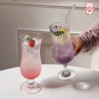 แก้วฮาริเคนปี๊บยาว สไตล์อินสตาแกรม หนาแน่น ทนทาน 420ml เหมาะค็อกเทลเขตร้อน น้ำผลไม้ บาร์ คาเฟ่