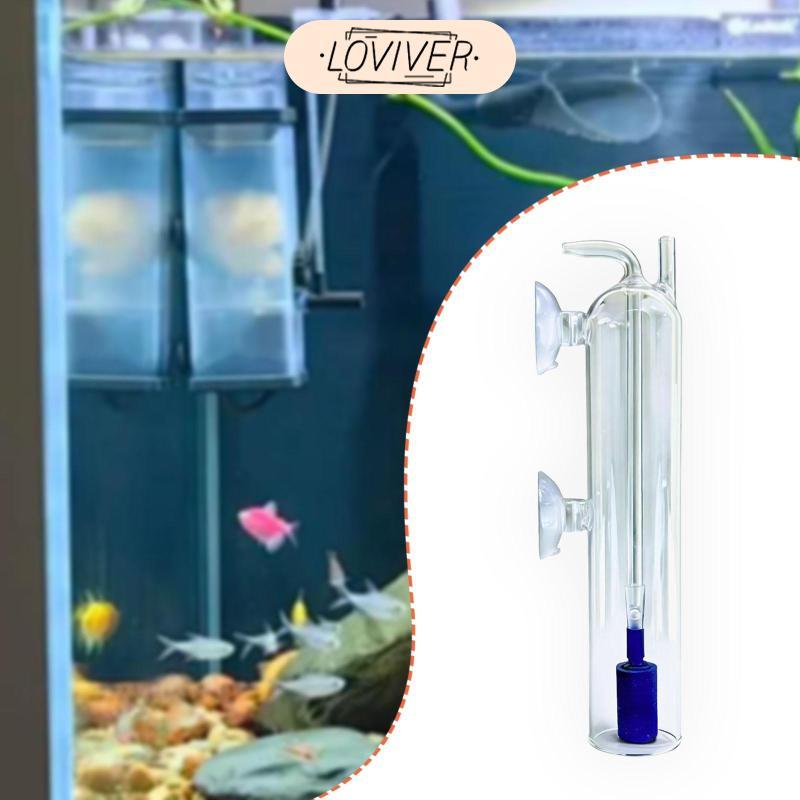 Aquarium CO2 Diffuser อุปกรณ์ตู้ปลา ติดตั้งง่าย ซัพพลายถังโปร่งใส อุปกรณ์ O2 ละลาย