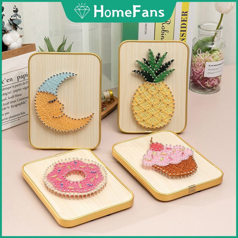 HFNew Arrival Premium DIY String Art Kit Creative Nail String Craft สําหรับของขวัญวันเกิดเด็กพร้อมกร