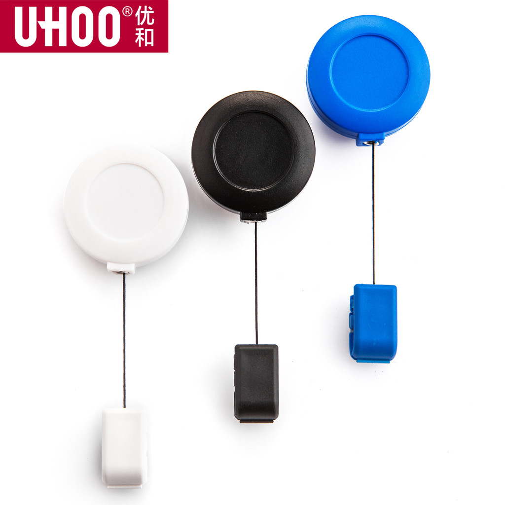 cardholder เฟรมการ์ด UHOO6705 Work ID Card Holder ID Badge Lanyard Retractable Buckle Access Control