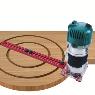 4 in 1 Router วงกลมตัด Jig, เมตริก/นิ้วปรับเจาะ เจาะ Positioner เครื่องมือที่ถอดออกได้อลูมิเนียมอัลลอยด์ตู้ฮาร์ดแวร์