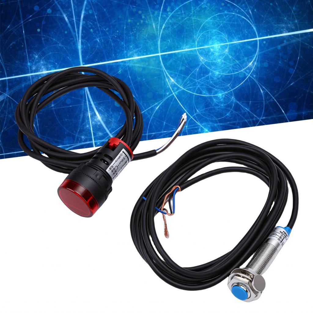 Malory-TH ดิจิตอล RPM เมตร 4 หลัก LED สีแดง TACHOMETER และป้องกันการรบกวน Hall Proximity Switch เซ็น