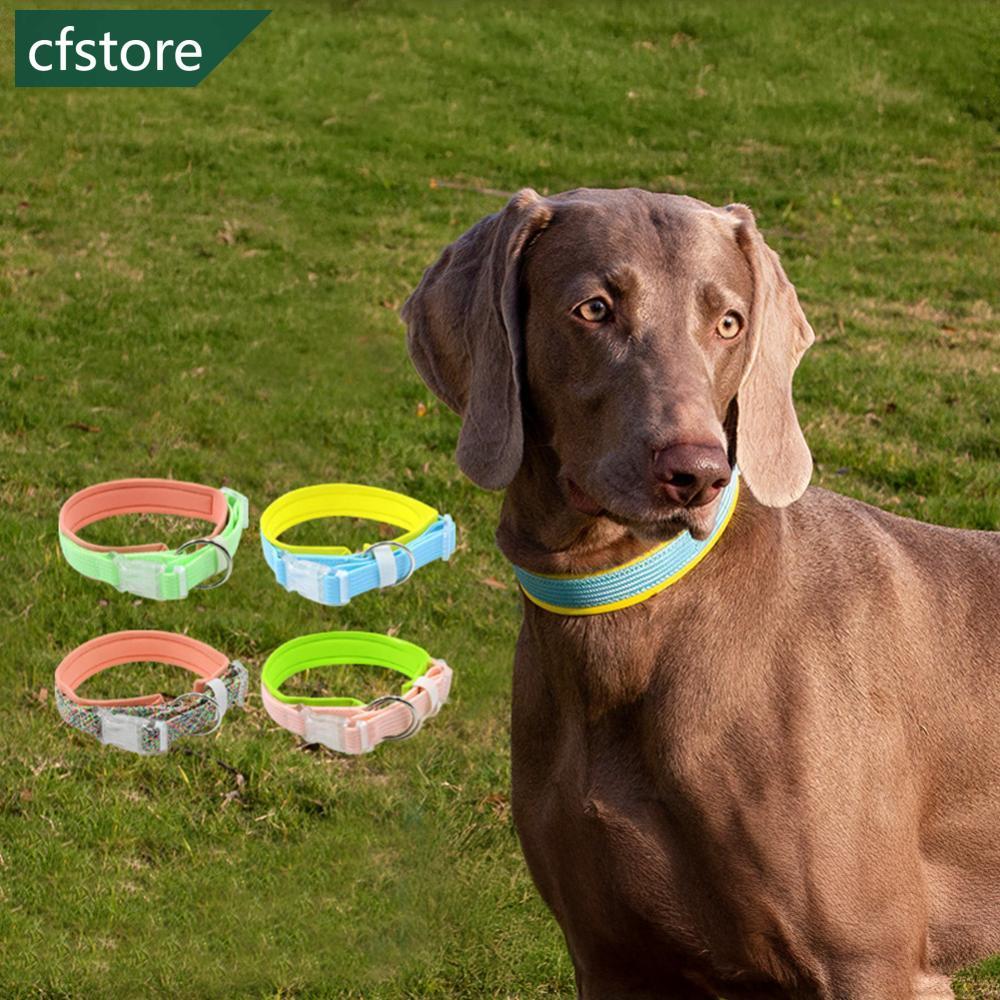 CSE สุนัขขนาดกลางและขนาดใหญ่ Luminous Glow ปลอกคอสุนัขปรับ Double Layer Anti Strangle คอสัตว์เลี้ยงส
