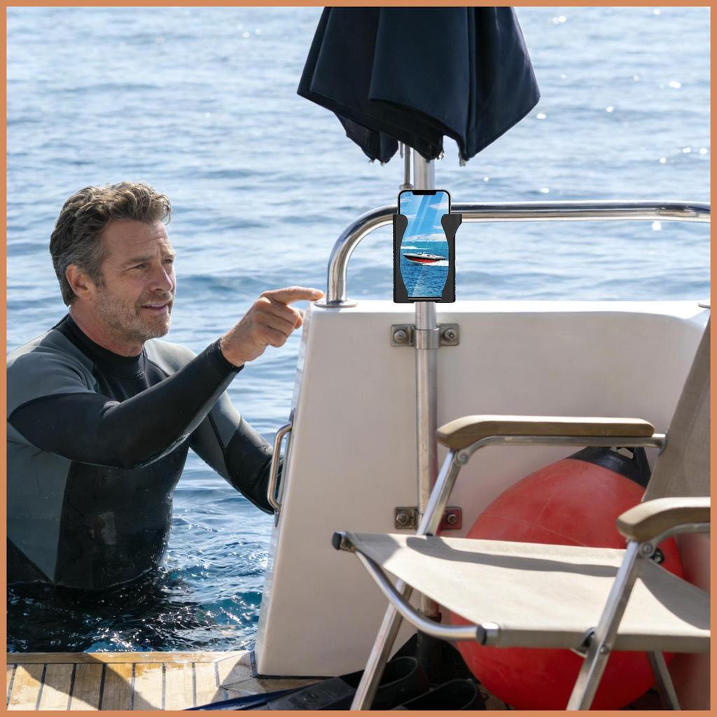 เรือผู้ถือโทรศัพท์ Mount สําหรับสมาร์ทโฟน Marine ลื่นเรือโทรศัพท์มือถือสําหรับ Kayak Golf Cart Saili