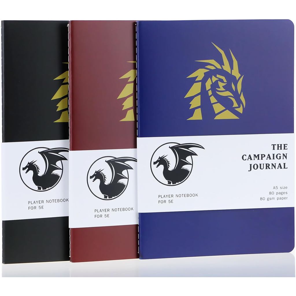 Mazeran Campaign Journal สําหรับ Dungeons และ Dragons 5e - A5 Softcover Notebook - DnD, สมุดบันทึก D