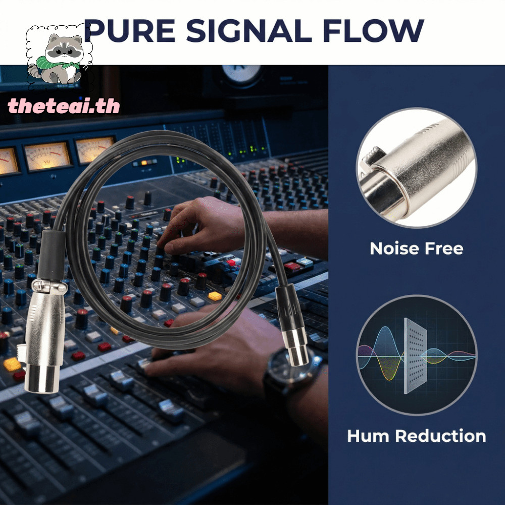 สาย THETEAI XLR, 1 ม. / 3.3ft 3 Pin XLR หญิง Mini XLR หญิง, สายเคเบิลไมโครโฟน Plug and Play สําหรับ 