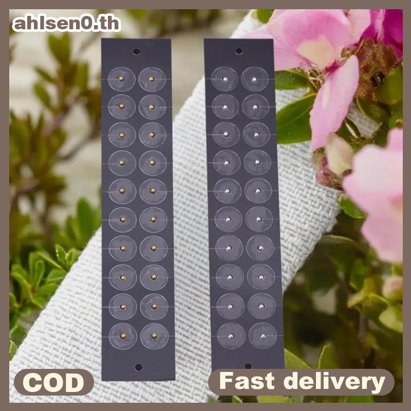 Ahlsen0 100 ชิ้นหูลูกปัด Patch Auriculotherapy Breathable Acupressure หูกดลูกปัด Patch Stier Acupres