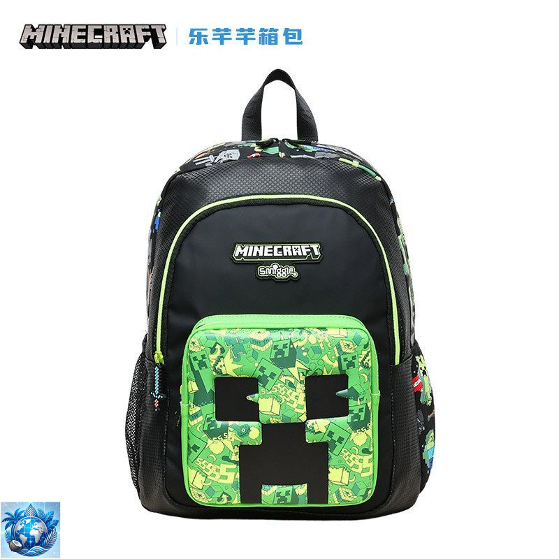 ถุงเป้ขนาดใหญ่สำหรับเด็ก ออสเตรเลีย Smiggle ซี리ーズ มายคราฟ เหมาะสำหรับโรงเรียน