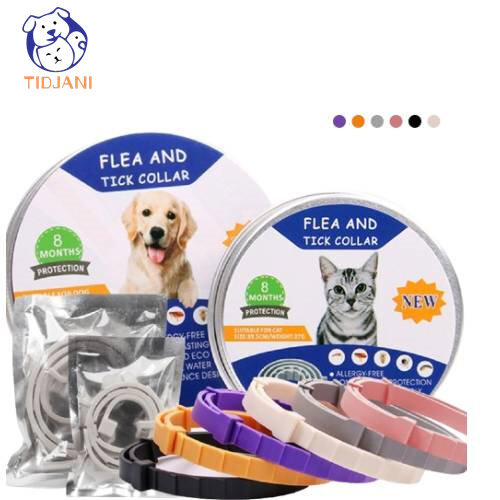 ปลอกคอสุนัขแบบยืดหดได้ลายสุนัข Antiparasitic Anti-Flea Collar และ Anti-Tick Collar สําหรับสุนัขขนาดเ