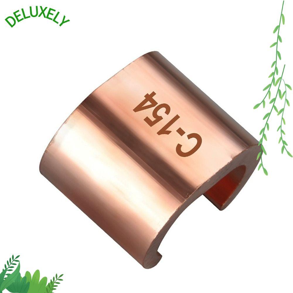 DELUXELY Wire Connector, Copper C Type Copper Wire Clip, Aluminium Cable Clamp Terminal Clamp Cable