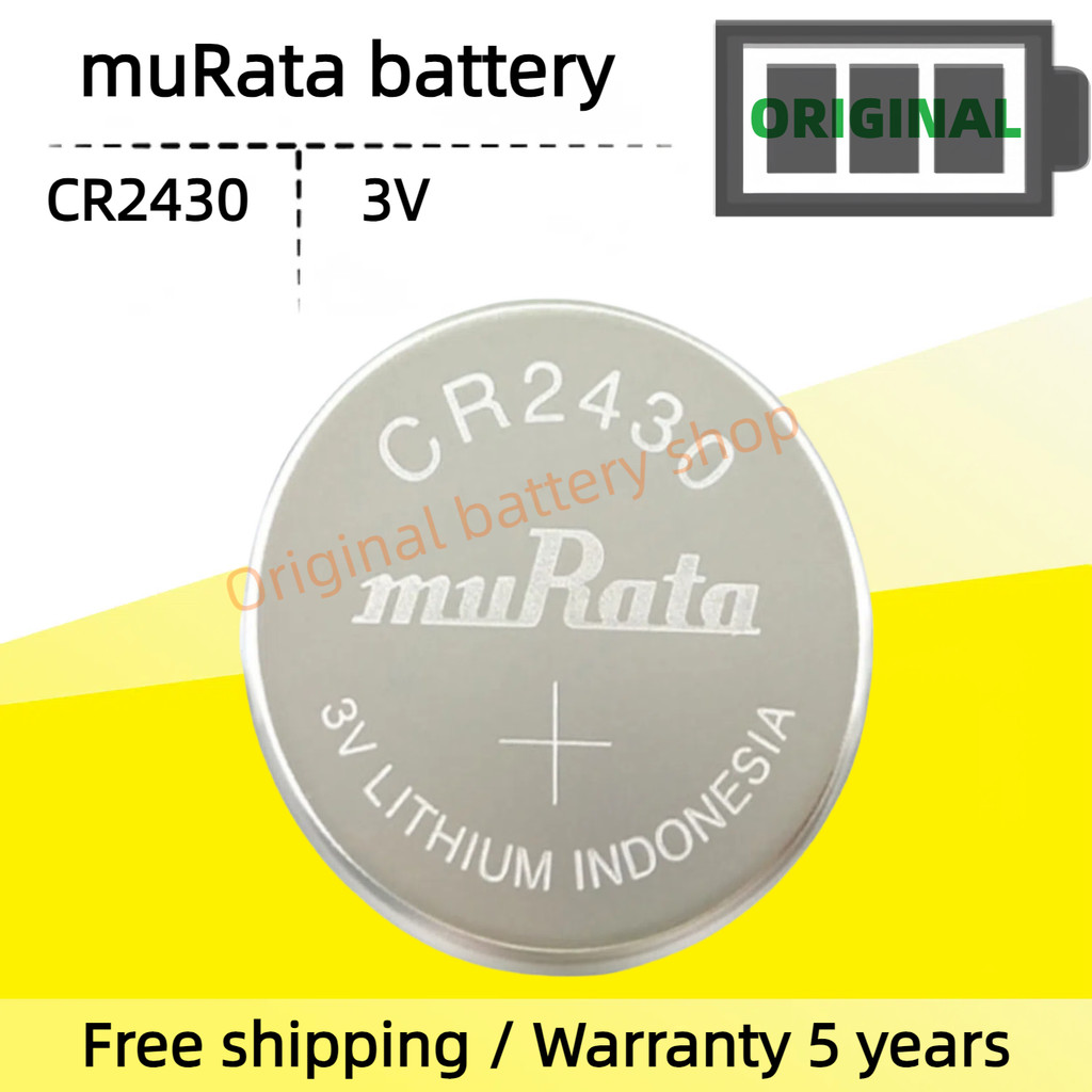 MuRata CR2430 แบตเตอรี่ลิเธียม 3V รถรีโมทคอนโทรลคีย์สําหรับนาฬิกาแบตเตอรี่ใหม่ใหม่