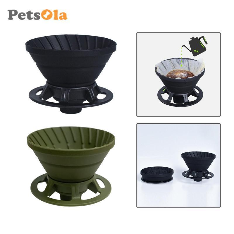 [คูลซู2] Pour Over Coffee Dripper Service สําหรับ 1 ถึง 2 ถ้วยพับสําหรับกลางแจ้ง