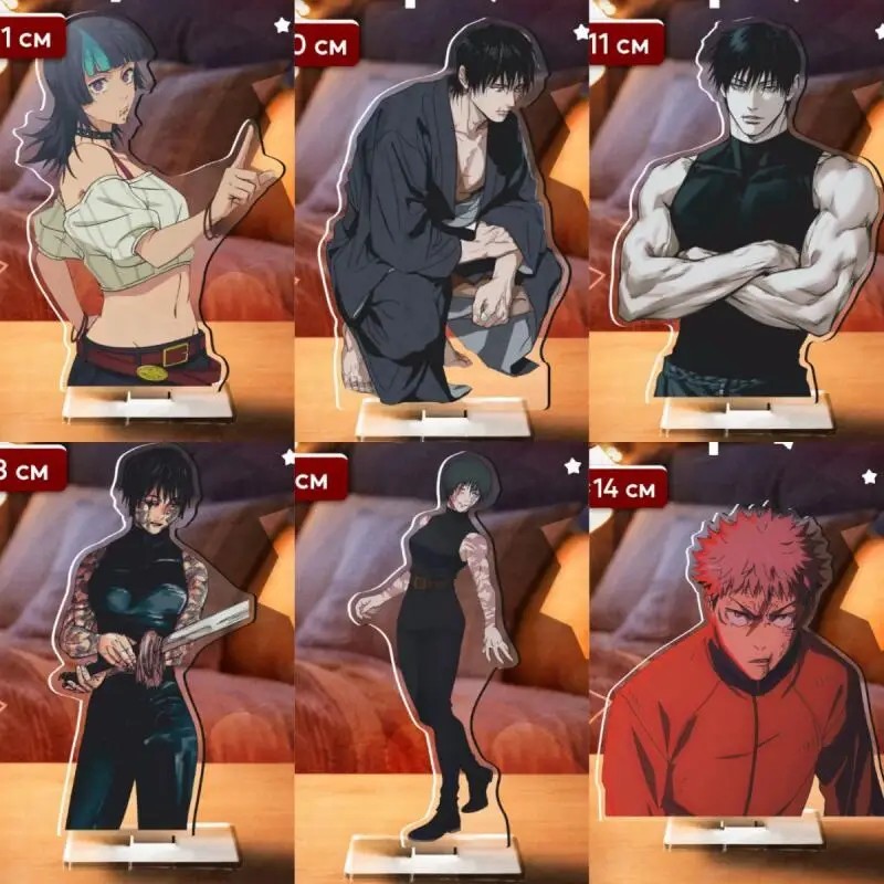 Standee รุ่น Jujutsu Kaisen War Spell Toji Fushiguro Maki Zenin Yuji Itadori โต๊ะเรียนตกแต่งของขวัญ