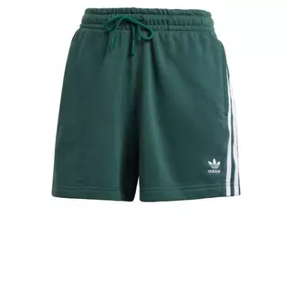 adidas ไลฟ์สไตล์ กางเกงผ้าเฟรนช์เทอร์รีย์ขาสั้น 3-Stripes ผู้หญิง สีเขียว IY2156