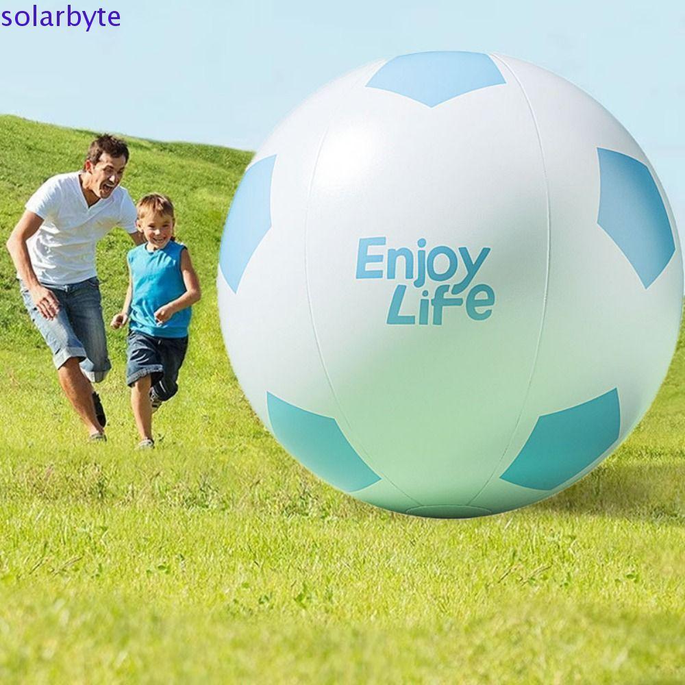 SOLARBYTE ของเล่นลูกบอลมือบีบ, การฝึกอบรมลูกบอลของเล่นแบบโต้ตอบ, ลูกฟุตบอลเป่าลม, อัพเกรดและข้นช้า Rising Sensory Integration บอลลูนเป่าลมยักษ์เด็ก