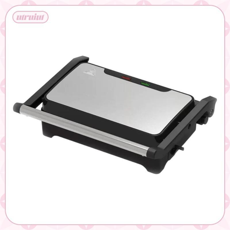 [utruiut] Panini กดพร้อมที่จับมัลติฟังก์ชั่นทําความสะอาดง่ายเครื่องทําแซนวิช Panini Maker สําหรับเบอ