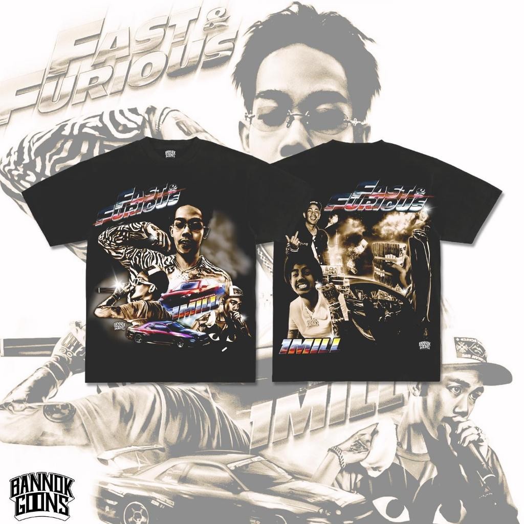 เสื้อยืดลาย 1MILL สไตล์ฮิปฮอป วินเทจ ผ้าคอตตอนแท้ คอกลม ยูนิเซ็กซ์ มีไซส์ S-5XL
