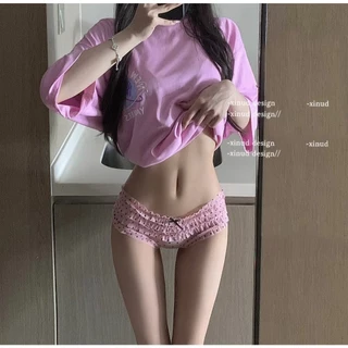 กางเกงใน panties ลายลูกไม้ น่ารัก ใส่สบายสุดๆ ระบายอากาศ ใส่สบาย สไตล์หลากหลาย ราคาถูก พร้อมส่ง