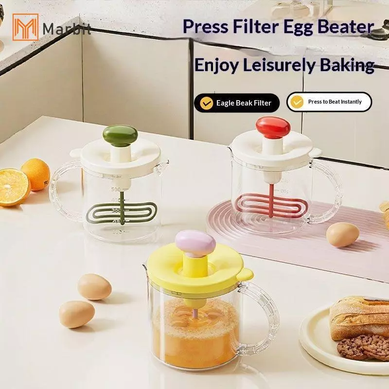 Marbit Egg Cup Manual Press Egg Churn Cream Whipper thumbnail 7