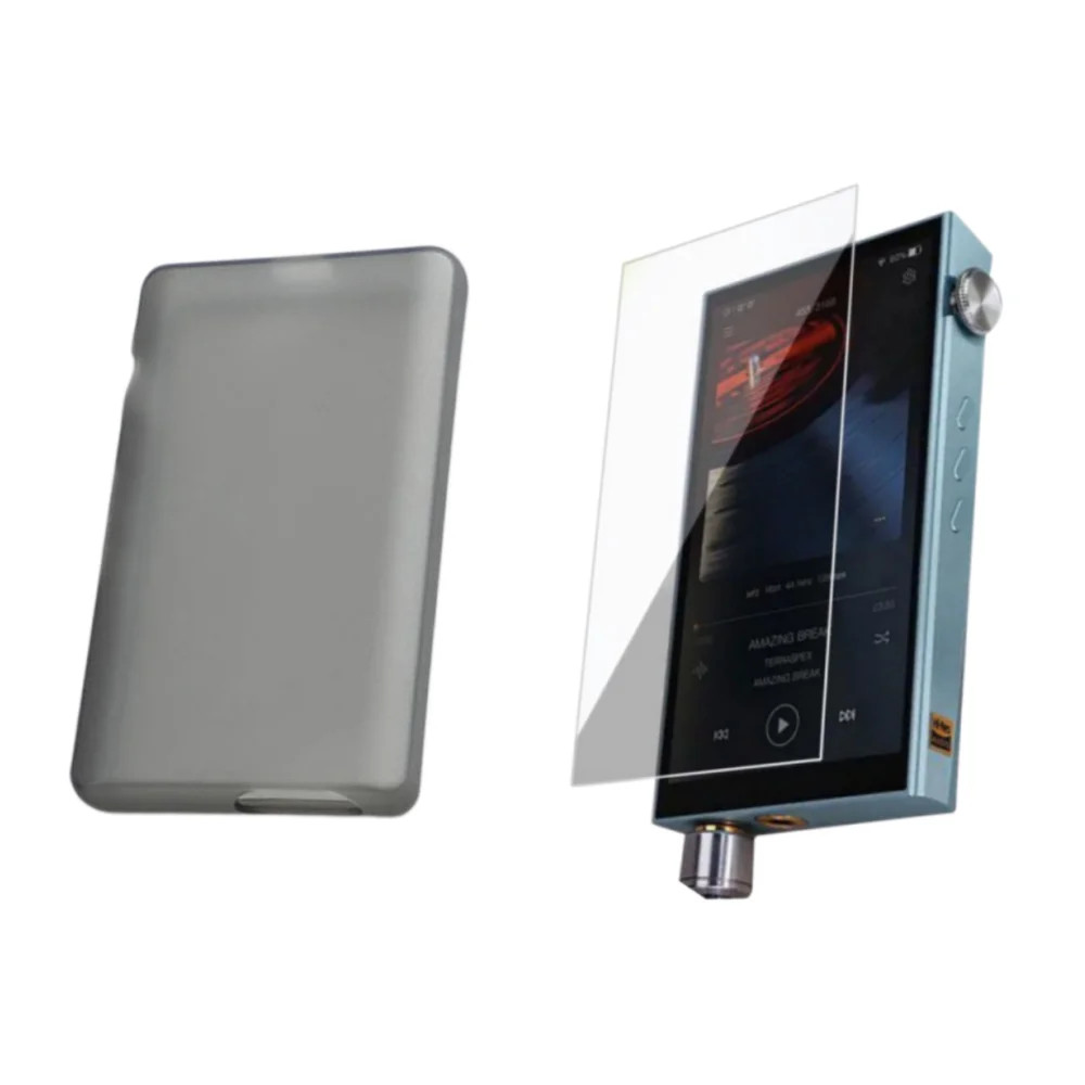 ซอฟท์คริสตัลใส Tpu เกราะป้องกันผิวกรณีและกระจกนิรภัยป้องกันหน้าจอป้องกันฟิล์มสําหรับ iBasso DX180