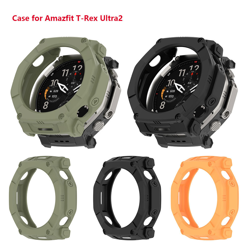 เคสสําหรับ Amazfit T-Rex Ultra 2 เคส, ฝาครอบกันชนกันกระแทก TPU แบบทนทานสําหรับ Amazfit T-Rex Ultra 2