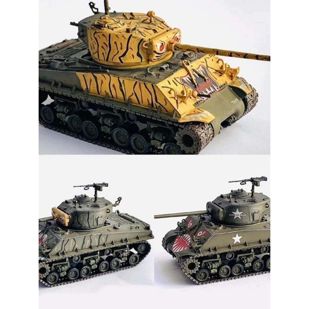 ZAGI Hobby HC1 Veyron 63150-63152 1/72 US Army M4A3E8 Sherman Tank Car 63150-63152 1/72 สําเร็จรูป