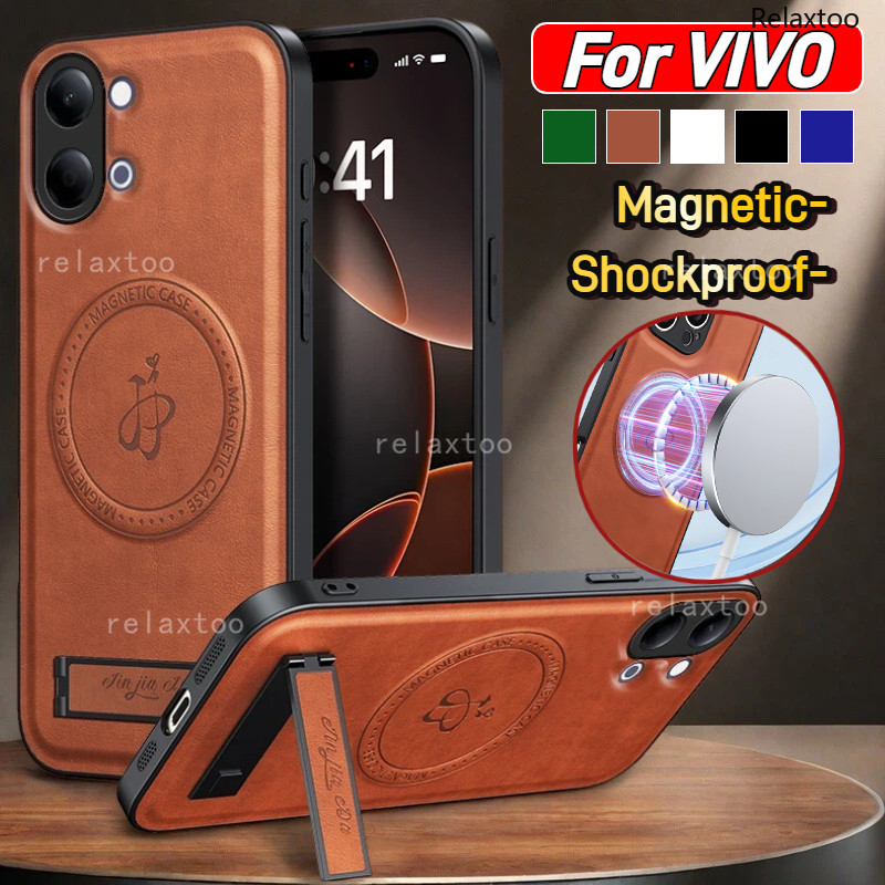 ปลอกสําหรับ VIVO Y05 Y04 VivoY05 VivoY04 s t Y05S Y05T Y04s VIVOY05S VIVOY04s 5G 4G หนังแม่เหล็กชาร์