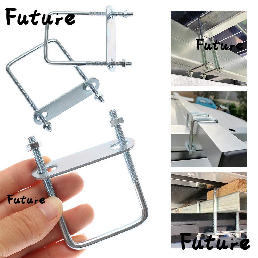 FUTURE 2 ชุดท่อ U-Clamp, พร้อม Baffle Screw Square Clamp, M6 มุมขวา U-bolt Iron Squa Bolt
