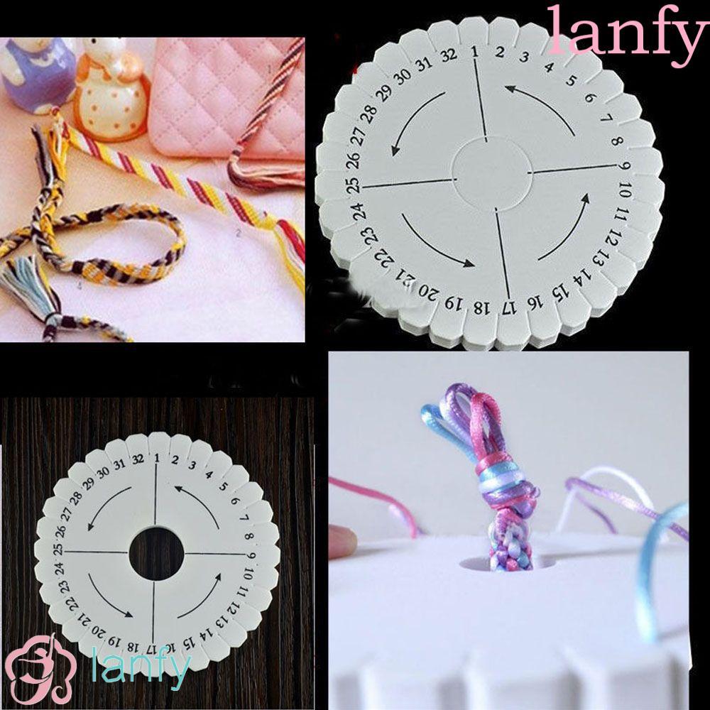 LANFY Disc Disk Tray Braided Square Beading Cord Disc/Disk DIY Round Kumihimo