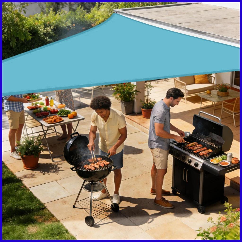 Shade Sails สามเหลี่ยม Oxford ผ้า UPF50กันสาดกลางแจ้ง Sail Shade สําหรับ Deck Backyard Patio Porch ส