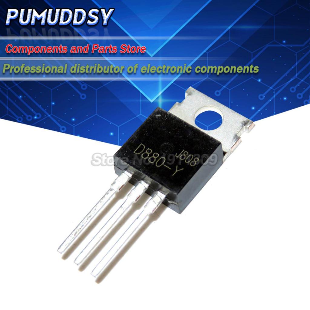 10PCS 2SD880 KSD880Y TO-220 D880 KSD880-Y KSD880Y ทรานซิสเตอร์ 2SD313 D313