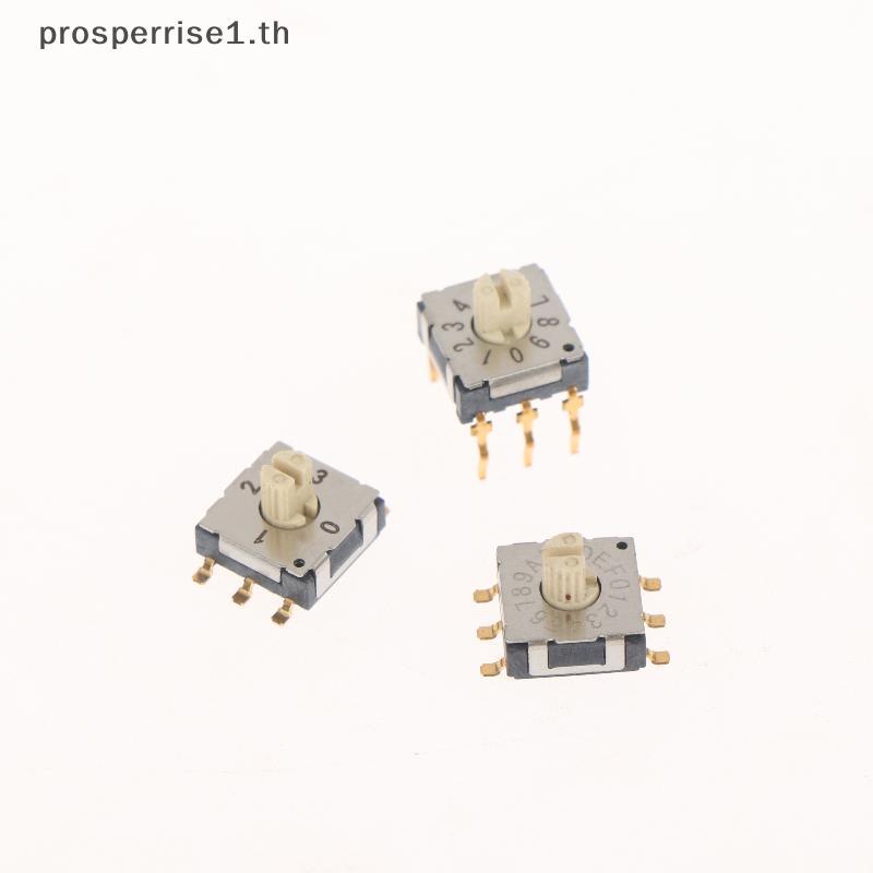 [PPTH] 2 ชิ้น Mini Encoder Rotary Encoder Switch BCD8421 Multi Gear Band Knob Switch SMD Band Switch