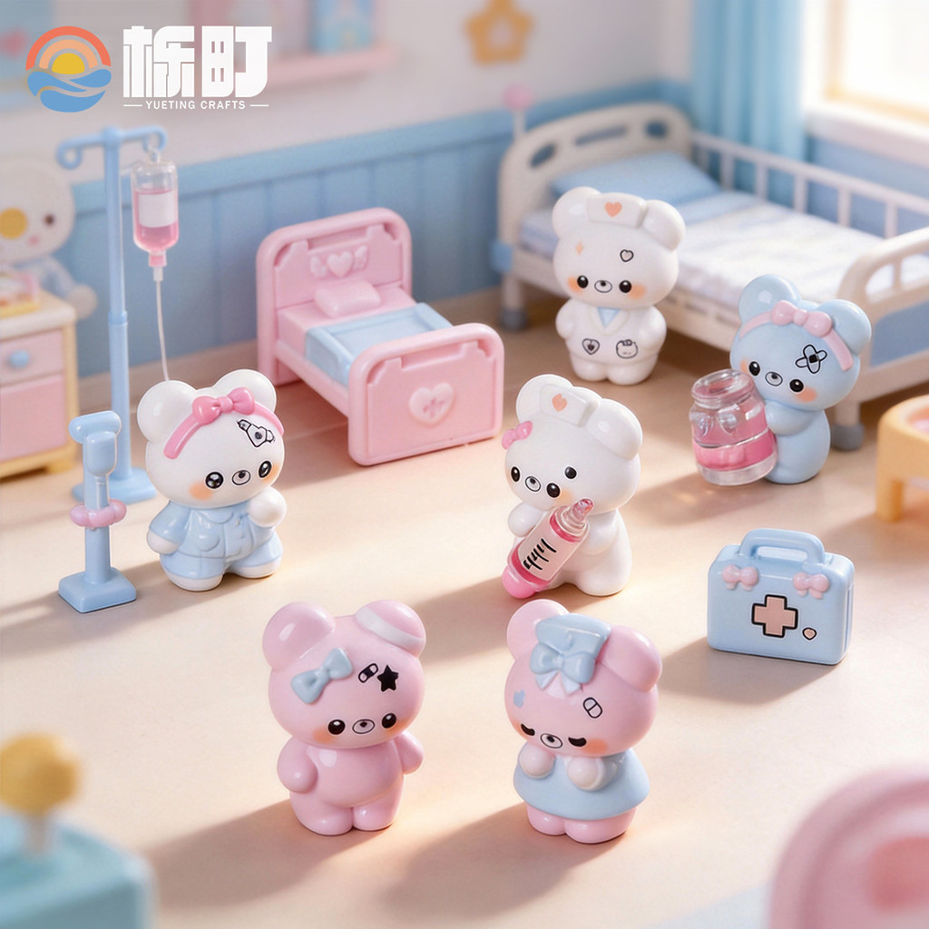 เครื่องประดับสร้างสรรค์ภูมิทัศน์ขนาดเล็ก: หมีทางการแพทย์ ทําเอง ตุ๊กตาน่ารักตุ๊กตาตกแต่งฉากขนาดเล็กสนุกเครื่องประดับเล็กๆน้อยๆสําหรับงาน